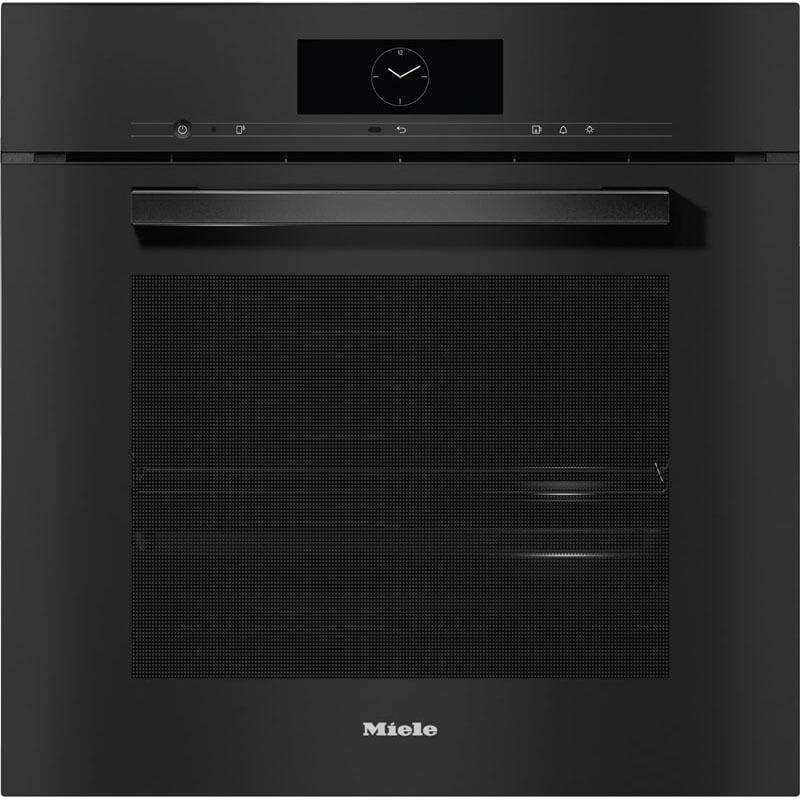 Miele DGC 7860 XXL VitroLine oven 11135920 in obsidian black, showcasing modern kitchen design.