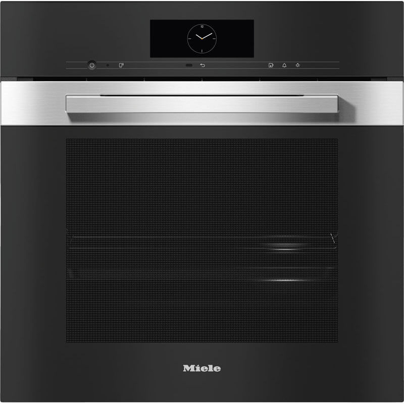 Miele DGC 7860 XXL PureLine 11135940 CleanSteel oven, a premium stainless steel kitchen appliance with sleek design, part of Miele's range of smart cooking appliances.