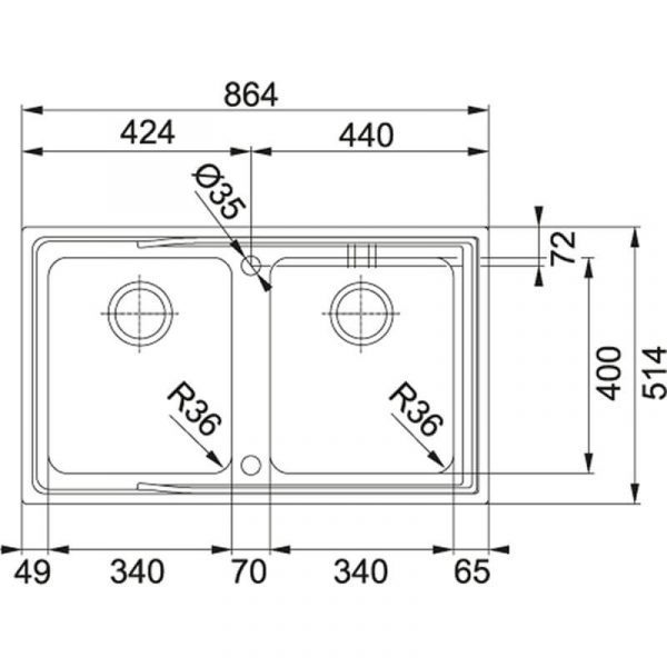 Franke Aton Double Bowl | ANX220 - Image 2