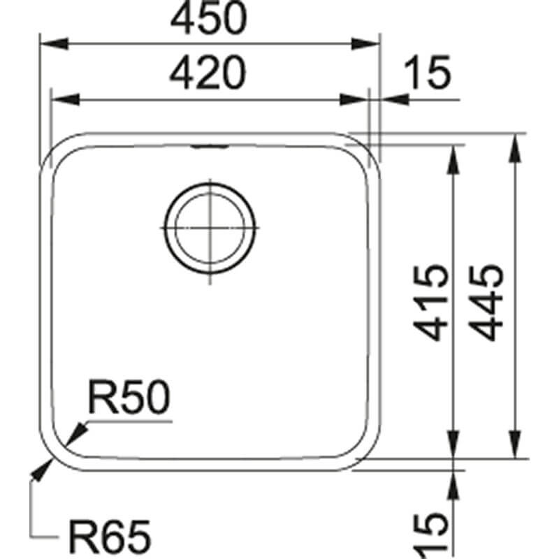 Franke BELL Single Bowl Sink - Dual Install | BCX210-42 - Image 3