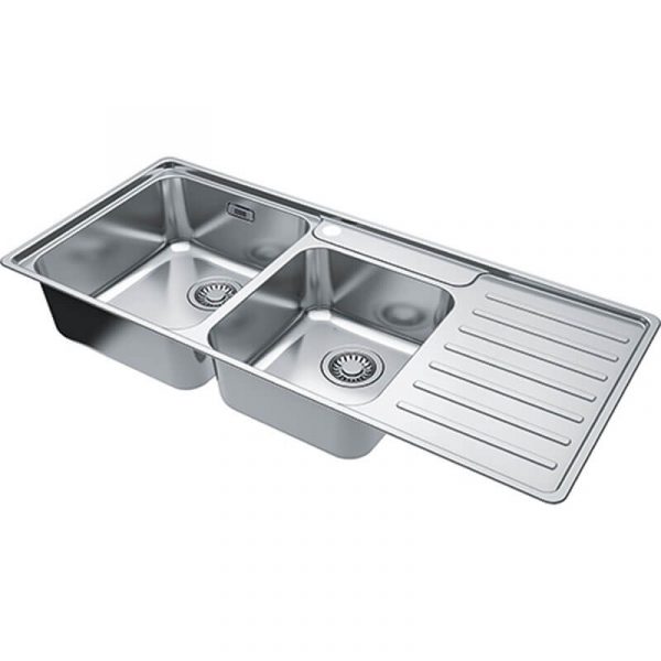 Franke BELL Inset Sink Double Bowl with Drainer Overall 1080mm Width | BCX621RHD - Image 2