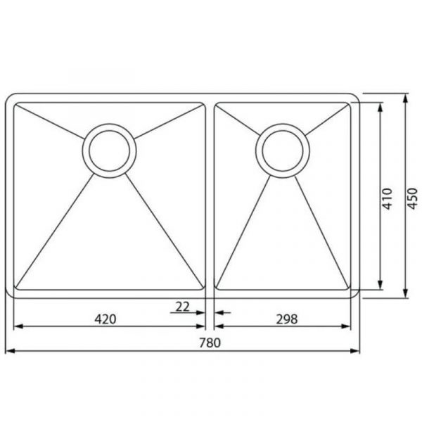 Franke Right Bowl Bolero Sink HOF RM44 DT360 | BOX220-42-29 SBR - Image 2