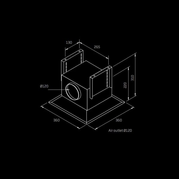 Schweigen Paradigma Modular Ceiling Cassette Rangehood | CC-PARA4SE - Image 3