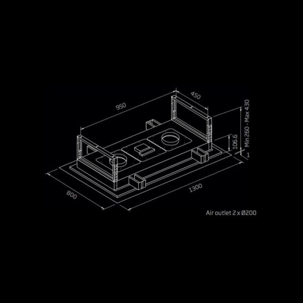 Schweigen 130cm Ceiling Cassette Rangehood | CC-SURF2SP2 - Image 3