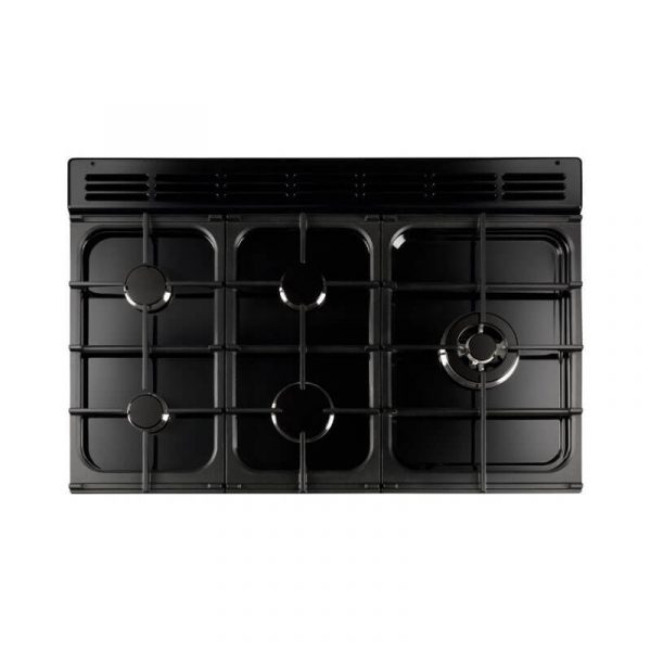 Falcon Classic Deluxe 90cm Black & Brass Dual Fuel Range Cooker | CDL90DFBL-BR - Image 2