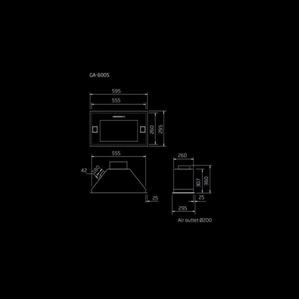 Schweigen 60cm Undermount Rangehood | GA-600SP - Image 2