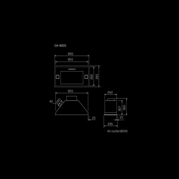 Schweigen 90cm Undermount Rangehood | GA-900SP - Image 3