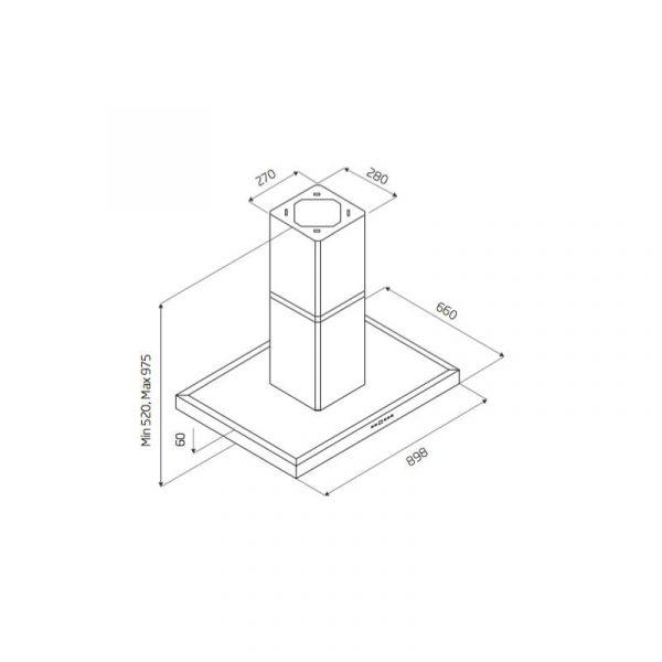 Schweigen 90cm Island Rangehood | IS4110ST - Image 3