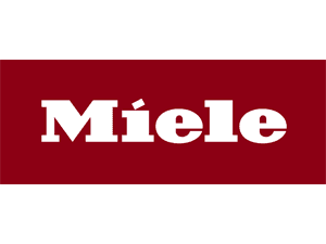 Miele logo representing high-performance kitchen and laundry appliances