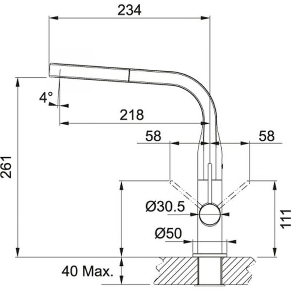 Franke Sinos Tap Pull Out - Onyx | TA6301B - Image 2