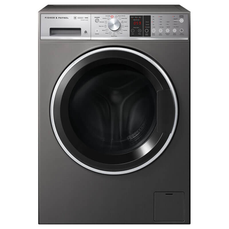 Fisher & Paykel Series 9 10 kg WH1060SG1 front load washing machine with a sleek design.