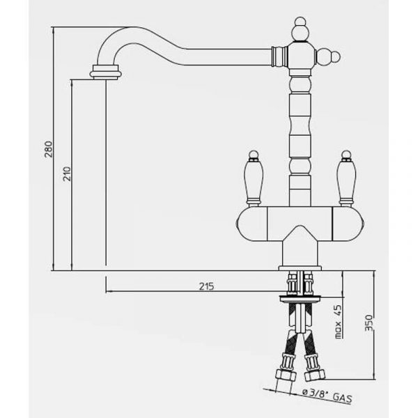 Turner Hastings Frances Twin Mixer Brushed Nickel | 18117BN5 - Image 3