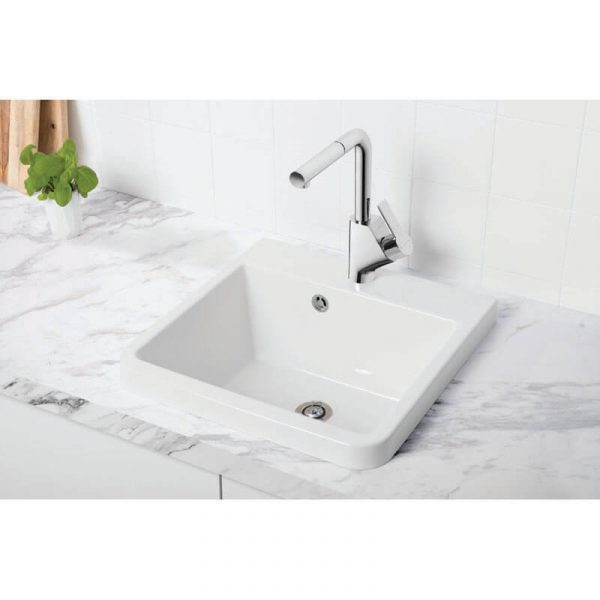 Turner Hastings Ravine 51 x 51 Fine Fireclay Single Bowl Inset Sink | 7410 - Image 3