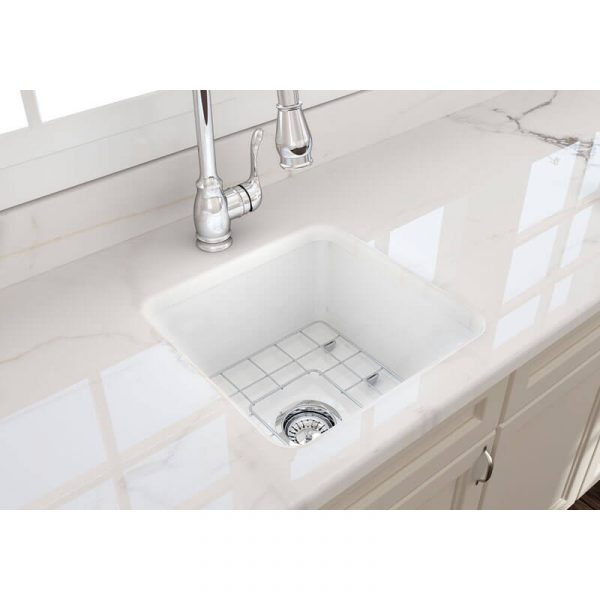 Turner Hastings Cuisine 46 x 46 Fine Fireclay Single Bowl Sink White Gloss | CU46FS - Image 2