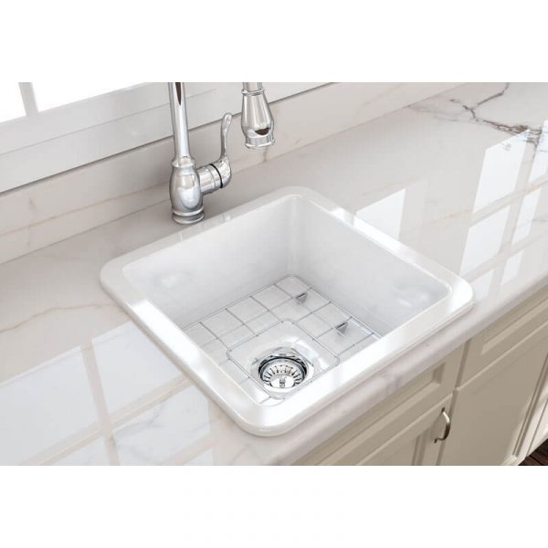 Turner Hastings Cuisine 46 x 46 Fine Fireclay Single Bowl Sink White Gloss | CU46FS - Image 3