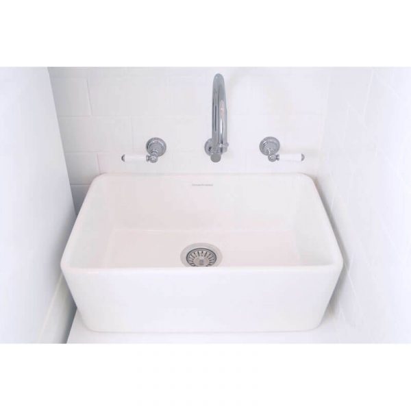 Turner Hastings Galdor 60 x 41 Fireclay Single Bowl Sink White Gloss | HG6040 - Image 3