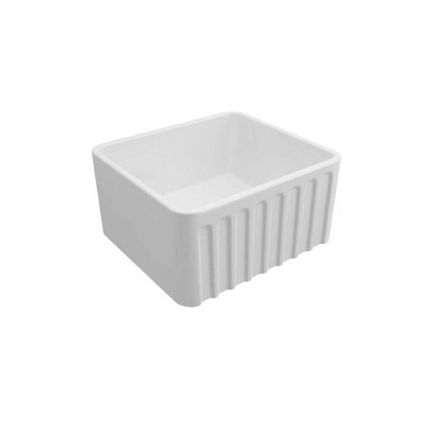 Turner Hastings Novi 50 x 46 Fireclay Single Bowl Butler Sink Matte White | NO503FS-MW - Image 2