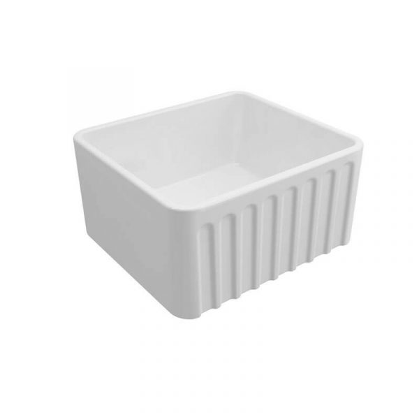 Turner Hastings Novi 50 x 46 Fine Fireclay Single Bowl Butler Sink Gloss White | NO50FS - Image 2