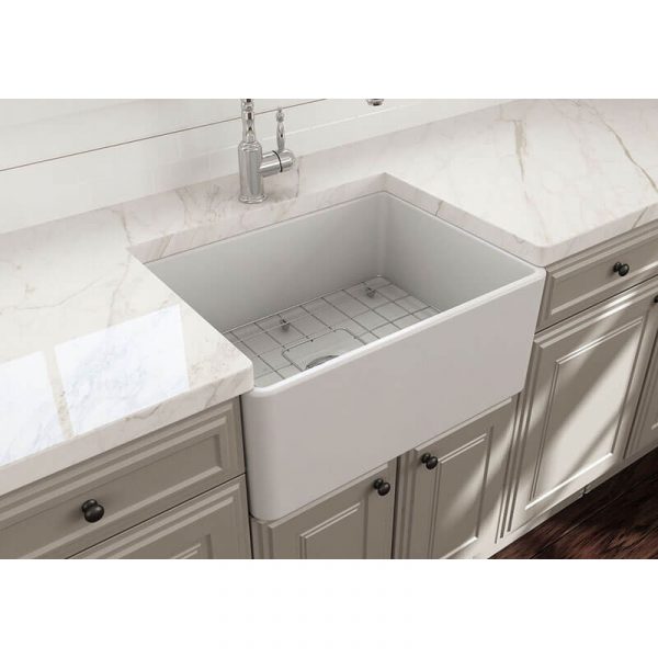 Turner Hastings Novi 60 x 46 Fireclay Single Bowl Butler Sink Matte White | NO603FS-MW - Image 3