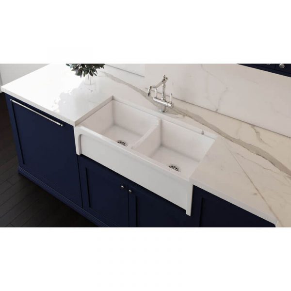 Turner Hastings Patri 100 x 47 Double Bowl Fine Fireclay Butler Sink | PA100FS - Image 3