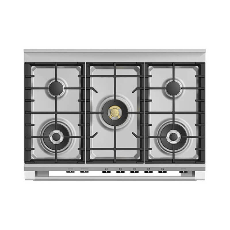 Fisher & Paykel 90cm Series 9 Classic 5 Burner Dual Fuel Pyrolytic Cooker | OR90SCG6B1 - Image 3