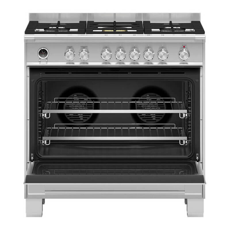 Fisher & Paykel 90cm Series 9 Classic 5 Burner Dual Fuel Pyrolytic Cooker | OR90SCG6X1 - Image 2