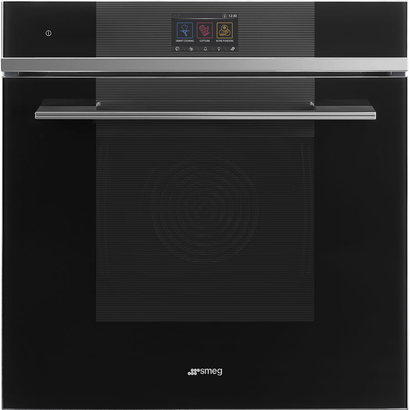 Smeg 60cm Linea Pyro Steam 40 Oven in Black - Model SOPA6104S2PN, showcasing a sleek and modern design ideal for any kitchen.