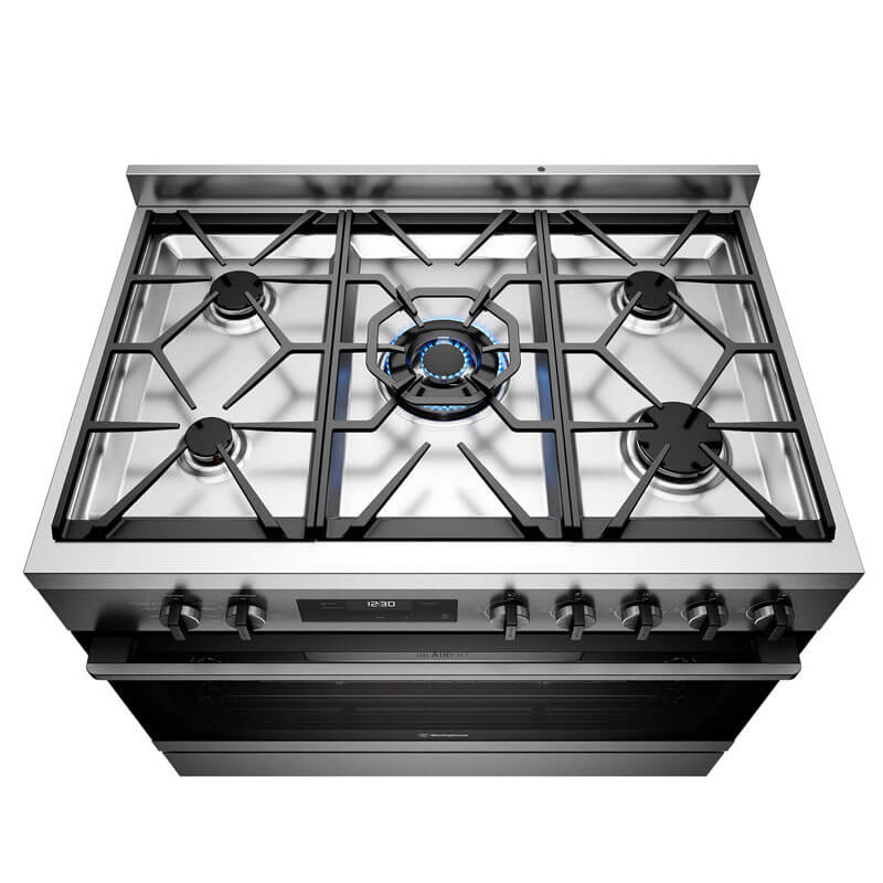 Westinghouse Dual Fuel Freestanding Cooker - Airfry Dark Stainless Steel | WFE9516DD - Image 3