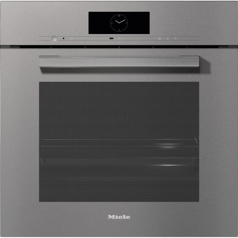 Miele DGC 7860 HC Pro VitroLine 12087890 GRGR Combi Steam Pyro Oven, a sleek stainless steel kitchen appliance.