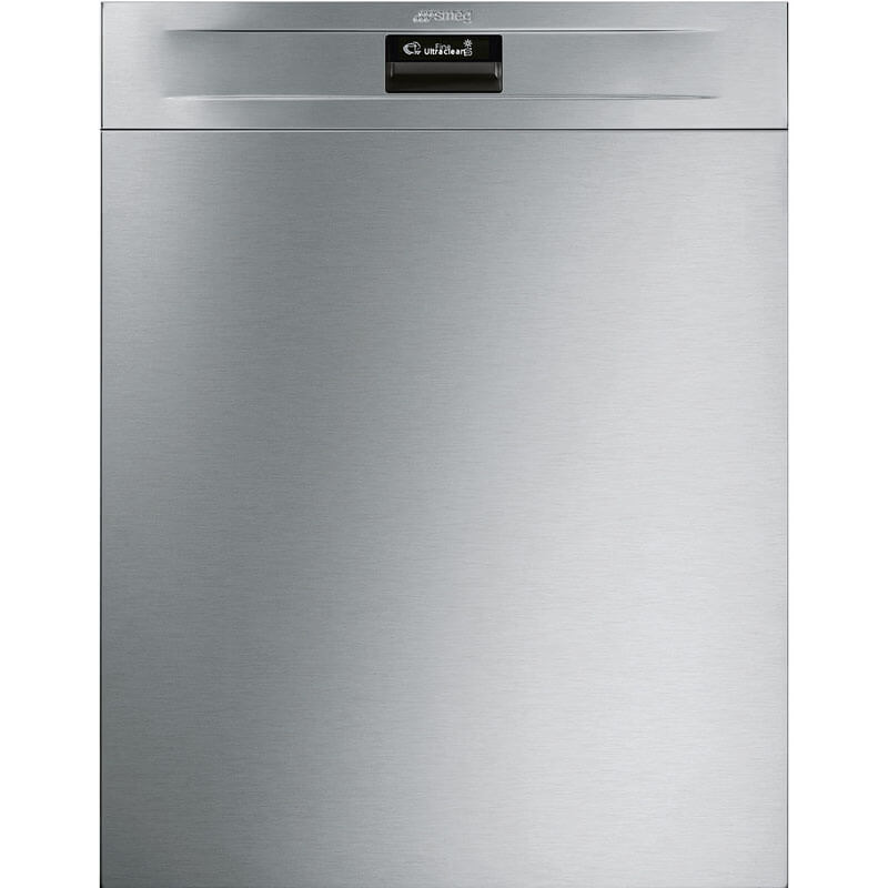 Smeg 60cm Diamond Series Underbench Tall Tank Dishwasher in stainless steel with a sleek, modern design and advanced dishwashing features.