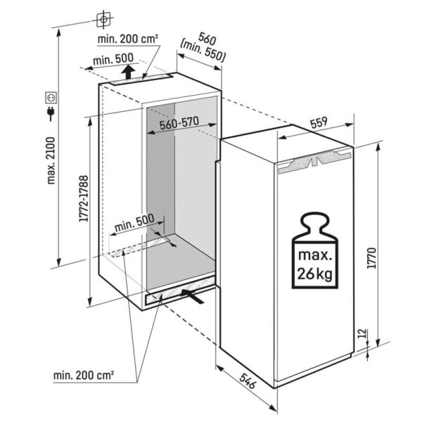 Liebherr Integrated All Freezer with plumbed Icemaker | SIFNh5188 - Image 3