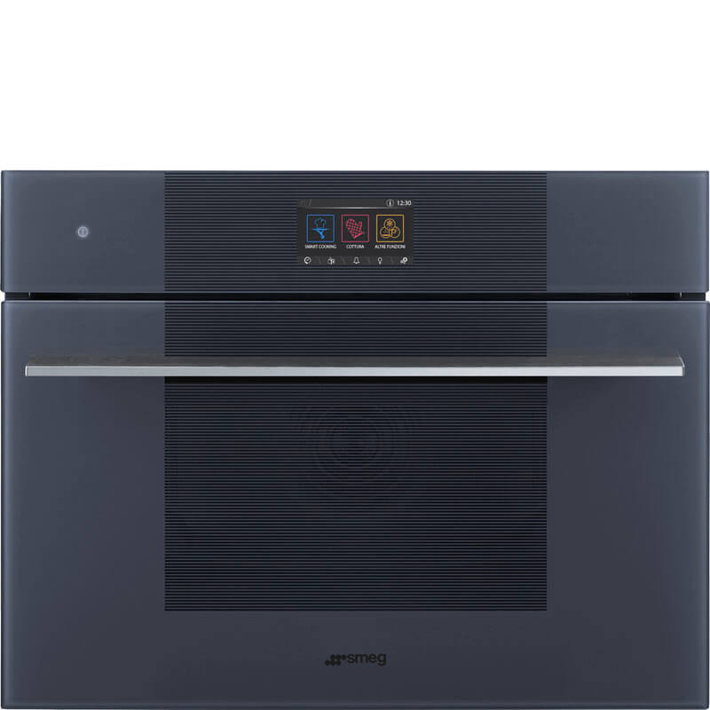 Smeg Linea Omnichef 45cm Neptune Grey, model SO4104APG, a sleek and modern kitchen appliance designed to elevate cooking experiences.