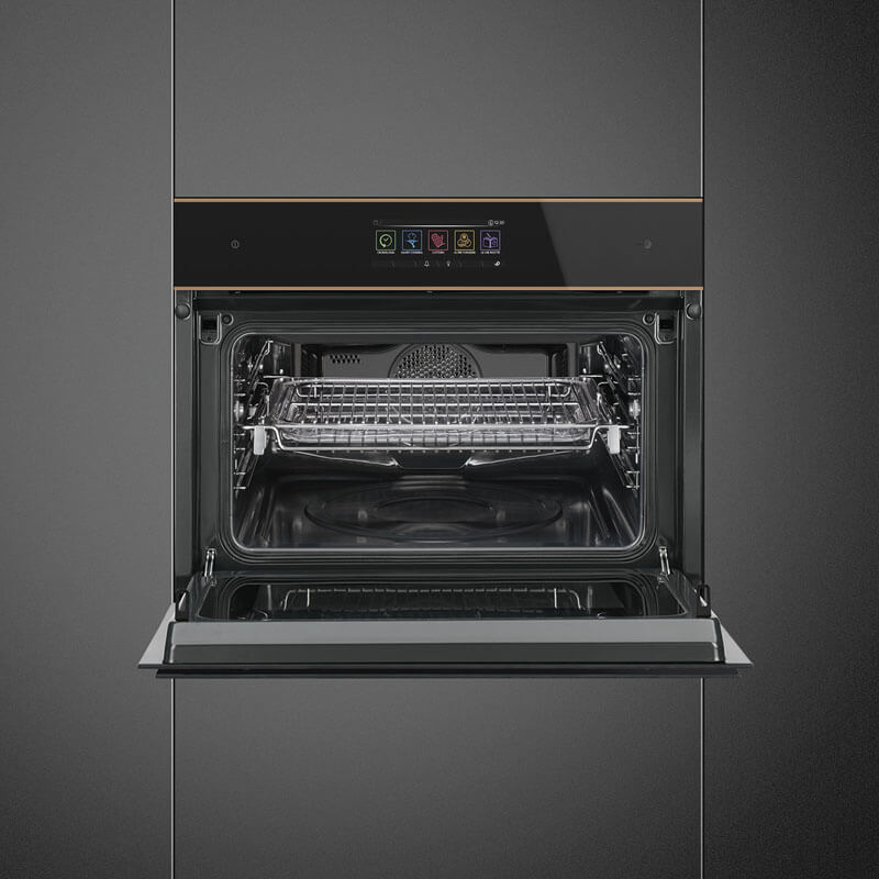 Smeg Appliances Dolce Stil Novo 45cm Speed Oven Touch Black Copper Trim | SF4606WMCNR - Image 2