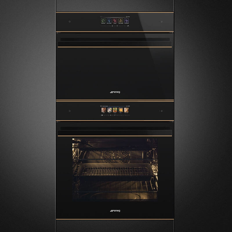 Smeg Appliances Dolce Stil Novo 45cm Speed Oven Touch Black Copper Trim | SF4606WMCNR - Image 3