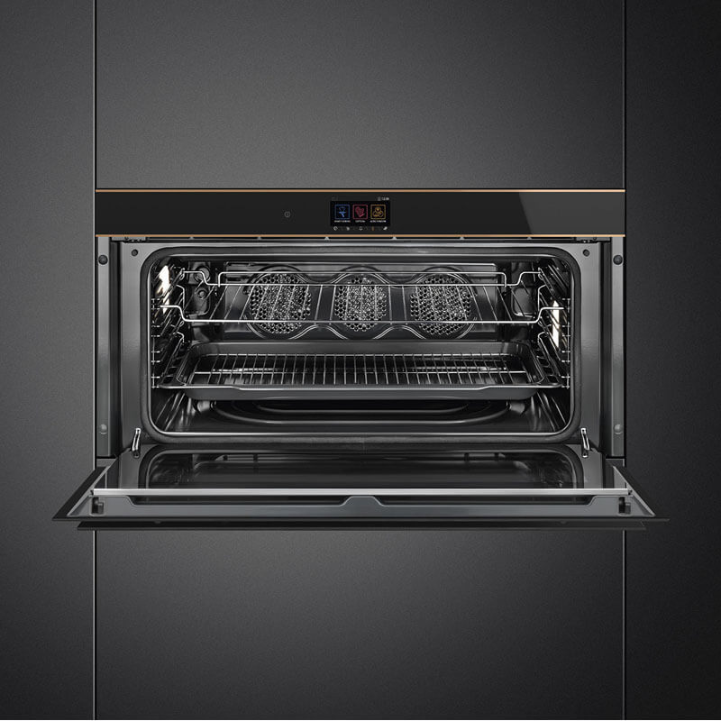 Smeg Appliances Dolce Stil Novo 90cm Pyro Touch Oven Black Copper Trim | SFPR9604TNR - Image 3