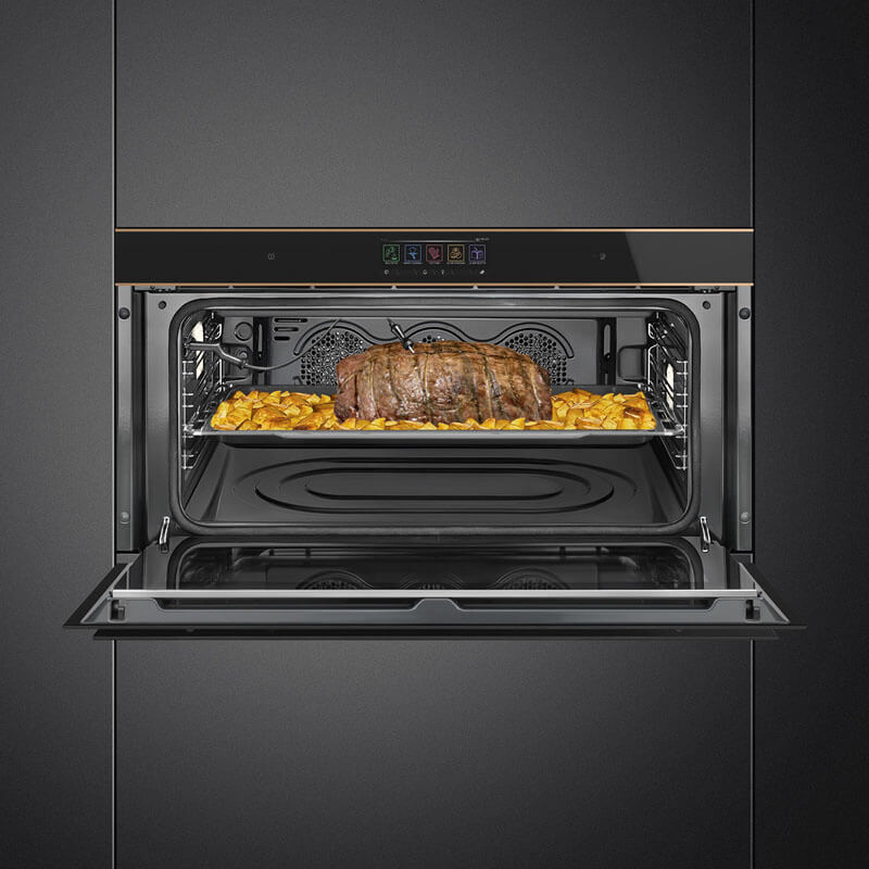 Smeg Appliances Dolce Stil Novo 90cm Pyro Touch Oven Black Copper Trim | SFPR9606WTPNR - Image 3