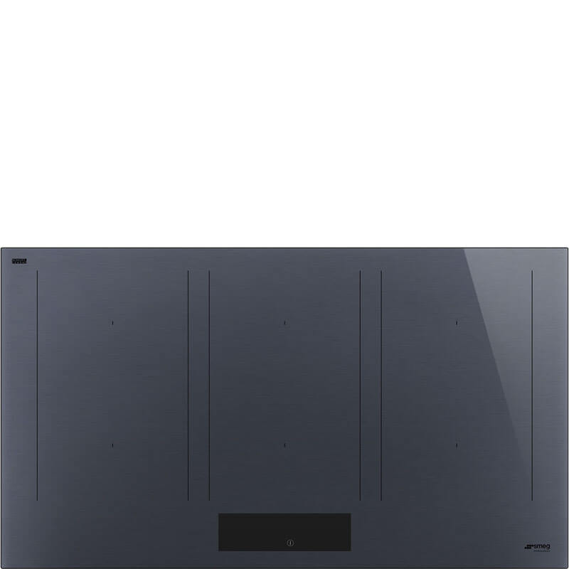 Smeg Linea 90cm Multizone Induction Cooktop in Silver (Model: SIM1964DG), featuring sleek design and modern controls, perfect for any kitchen.