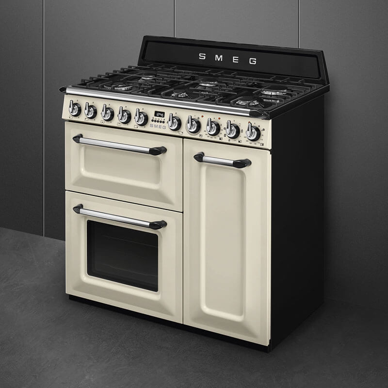 Smeg Appliances Victoria Panna Dual Fuel Gas Cooker | TRA93P - Image 3