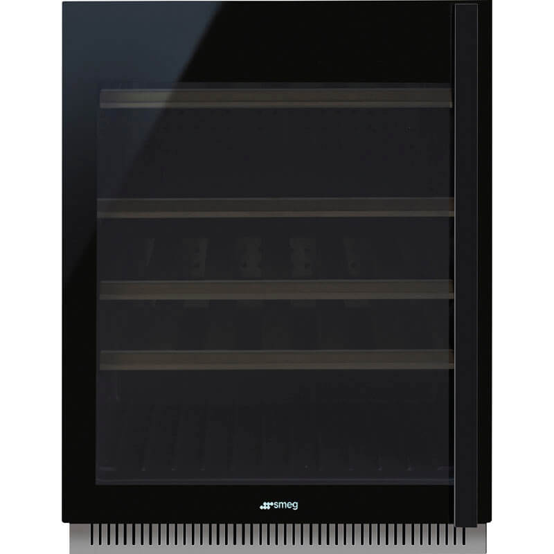 Smeg Dolce Stil Novo 82cm 38 Bottle Wine Cooler with black finish and left-hand hinge | CVI638LN3.