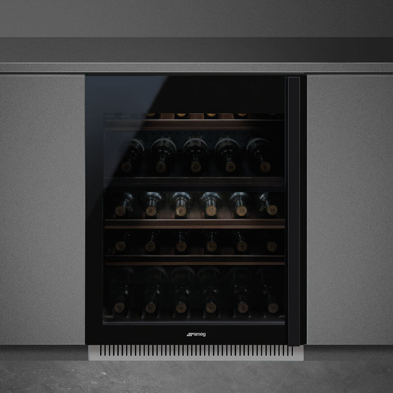 Smeg Appliances Dolce Stil Novo 82cm 38 Bottle Wine Cooler Black Left Hand Hinge | CVI638LN3 - Image 2