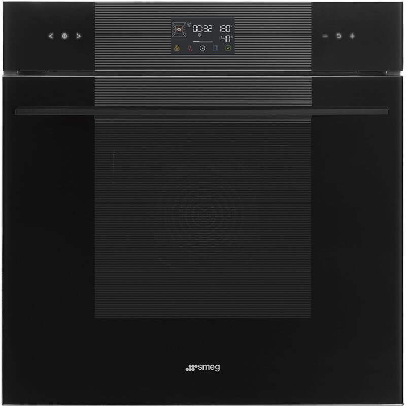 Smeg 60cm Pyrolitic Combi Steam Oven in Midnight Black, Model SOPA6102S2PB3, showcasing its sleek design and modern features.