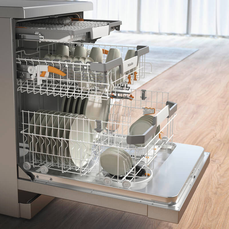 Miele G 7130 SC CLST AutoDos Freestanding Dishwasher CleanSteel | 12531610 - Image 2