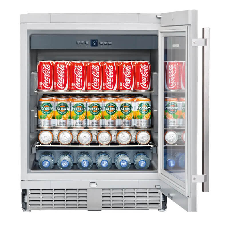 Liebherr Grand Cru single temperature zone under-bench beverage centre, designed for optimal drink storage