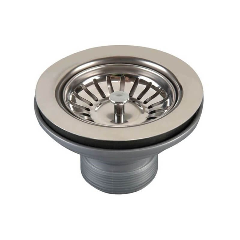 Turner Hastings Polished Stainless Steel Basket Waste And Long Thread | 50BW