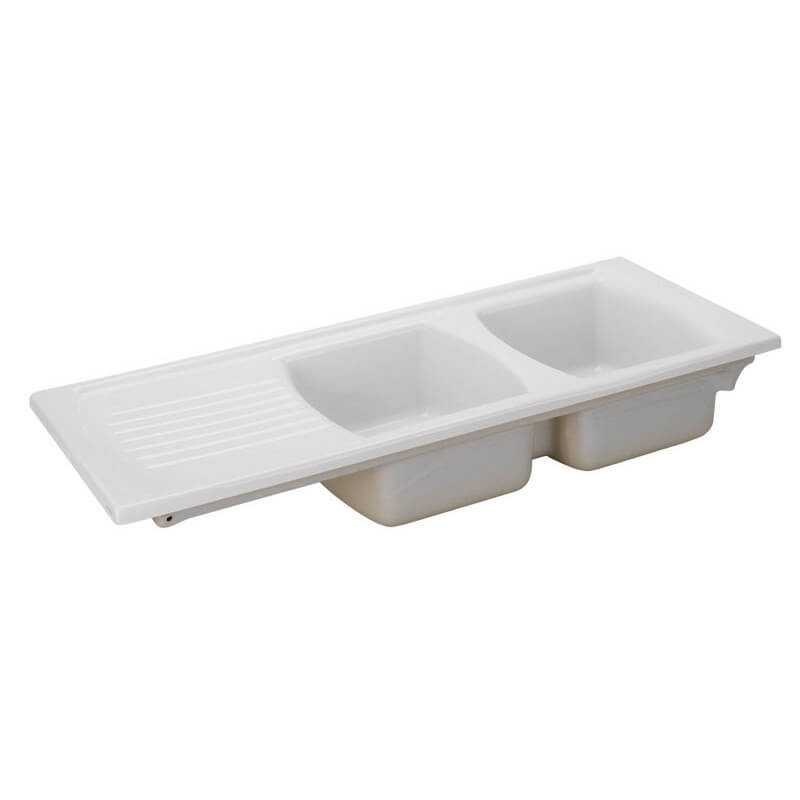 Turner Hastings Lusitano 120 x 50 Double Bowl Inset Kitchen Sink With Drainer | 7222