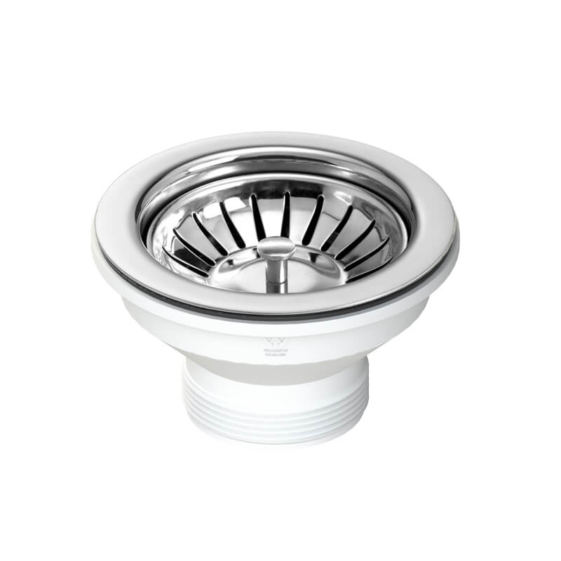 Turner Hastings Polished Stainless Steel Basket Waste And Long Thread | 90BW