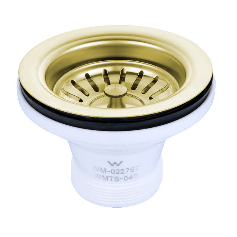 Turner Hastings Brushed Brass Stainless Steel Basket Waste And Long Thread | 90BW-BB