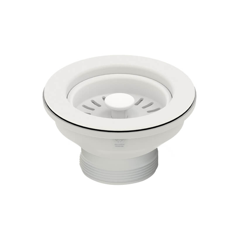 Turner Hastings Matte White Basket Waste And Long Thread | 90BW-MW