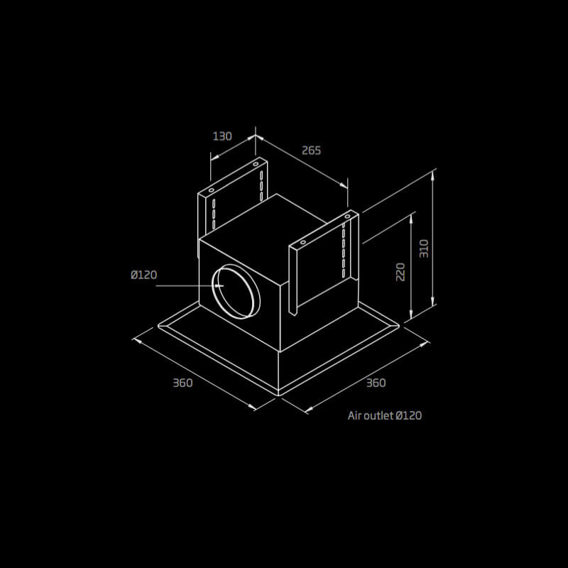 Schweigen Paradigma Modular Ceiling Cassette Rangehood | CC-PARA2SE - Image 3