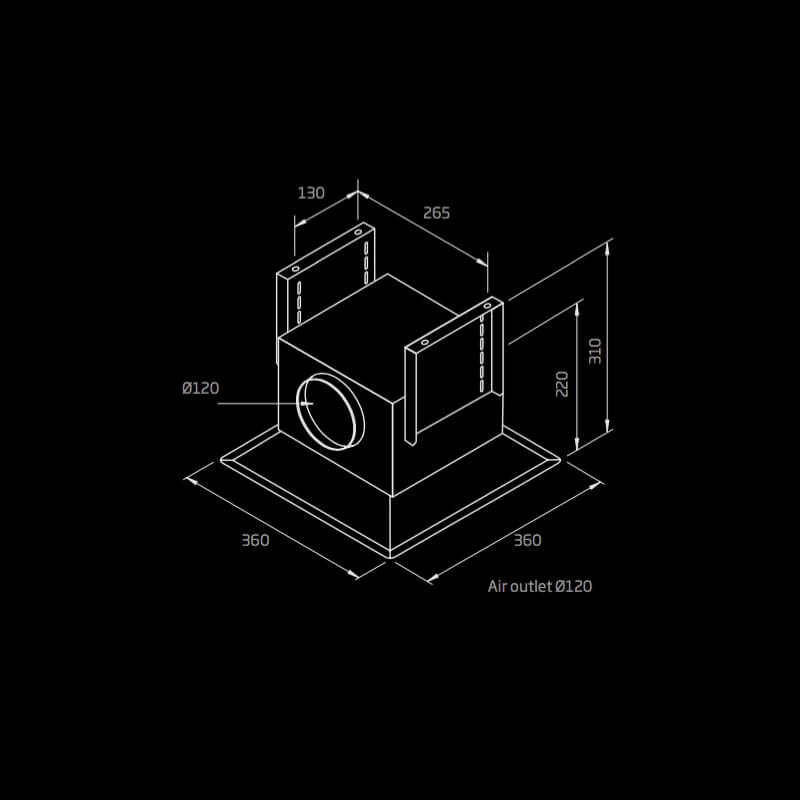 Schweigen Paradigma Modular Ceiling Cassette Rangehood | CC-PARA3SP - Image 2